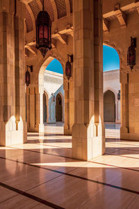 The sultan qaboos grand mosque in muscat, oman.