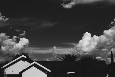 Low angle view of house against sky