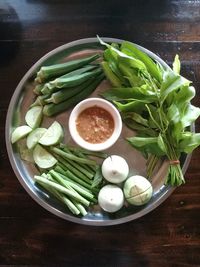 Close-up of vegetables in bowl on table