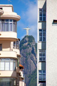 Low angle view of buildings in city