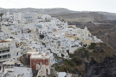 High angle view of townscape against sky