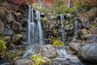 Scenic view of waterfall