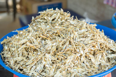 High angle view of dried for sale in market