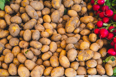 Full frame shot of potatoes