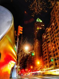 Illuminated city at night