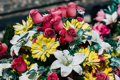 Close-up of rose bouquet