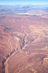 Aerial view of desert