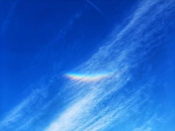 Low angle view of vapor trail in sky