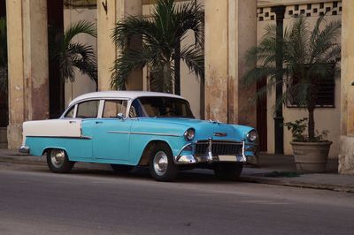 Vintage car on street