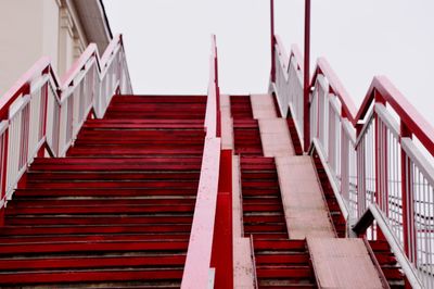 Low angle view of staircase against building