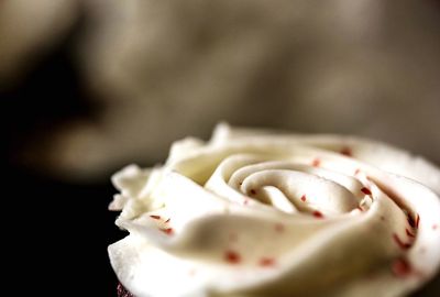Close-up of pastry on white background