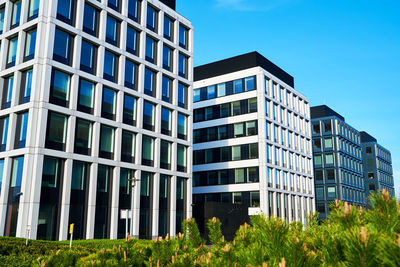 Modern residential complex. facade of new house block in europe. complex of apartment