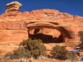 View of rock formations