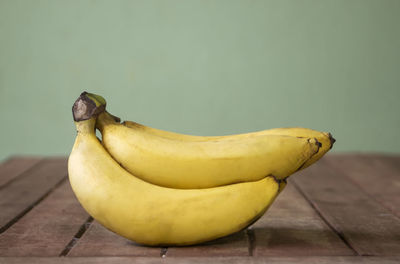 Close-up of bananas on table