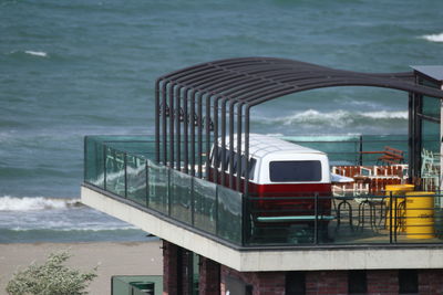 Lifeguard hut on beach