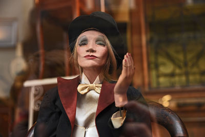 Portrait of young woman