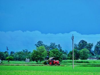 Scenic view of land against sky