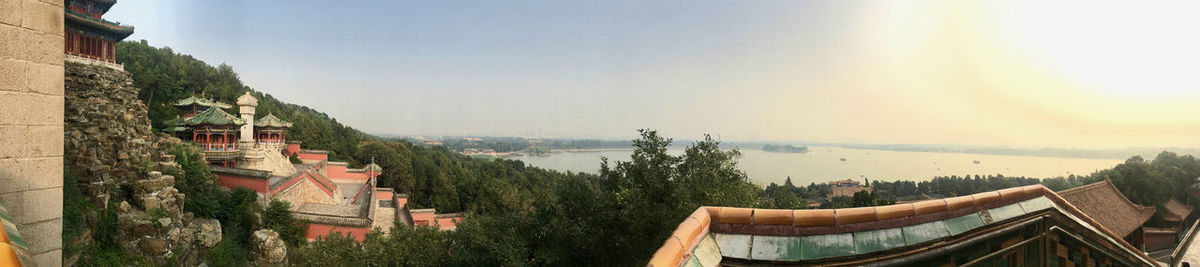 Panoramic view of buildings against sky