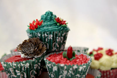 Detail shot of cup cakes