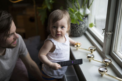 Girl looking at camera