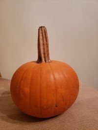 Close-up of pumpkin on table