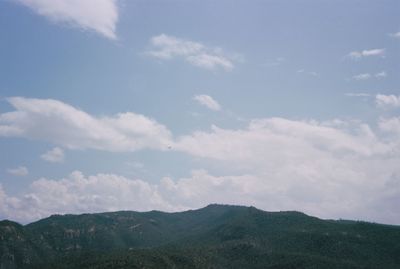 Low angle view of mountains against sky