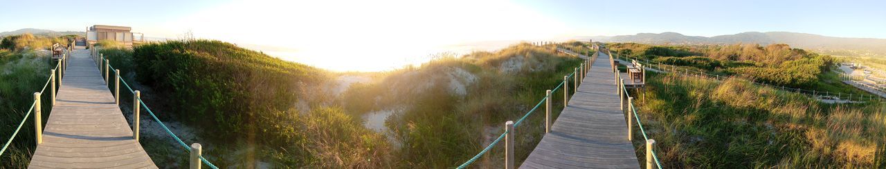 Panoramic view of road against sky