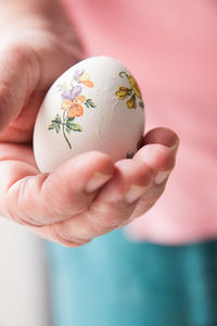Close-up of person holding easter egg