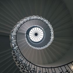 Low angle view of spiral staircase