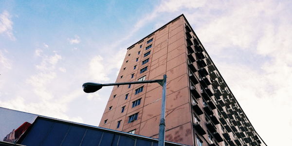 Low angle view of buildings against sky