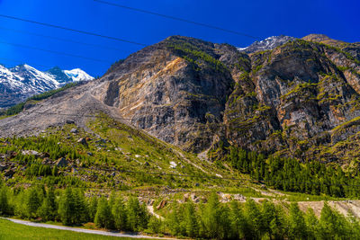 Scenic view of rocky mountains against sky