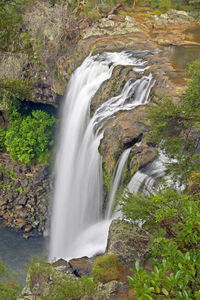 Scenic view of waterfall