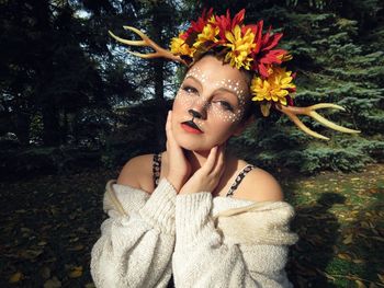 Portrait of a beautiful young woman