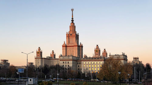 Buildings against sky in city