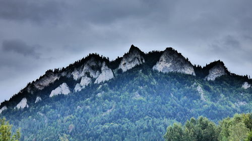 Panoramic view of mountain range against sky