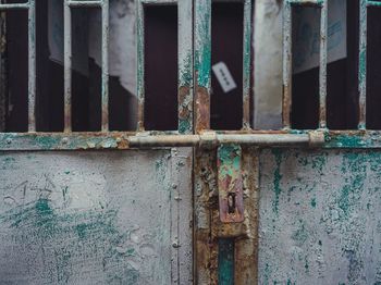 Rusty metal door of old building