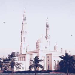 Low angle view of built structure against clear sky