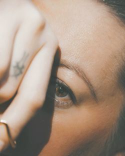 Close-up portrait of woman