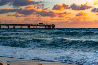 Florida scene sunrise on the east coast of the united states
