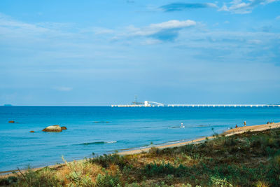 Scenic view of sea against sky