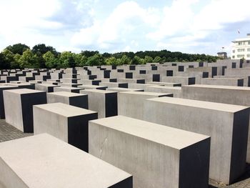 Memorial to the murdered jews of europe against sky