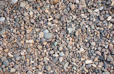 Full frame shot of pebbles on beach