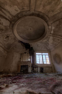 Interior of abandoned building