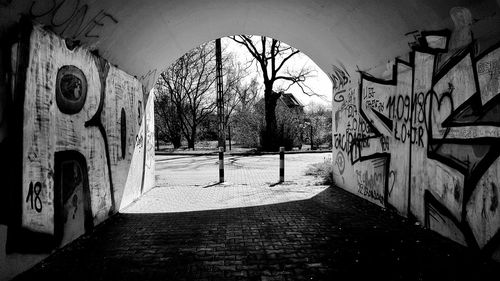 Graffiti on wall of building