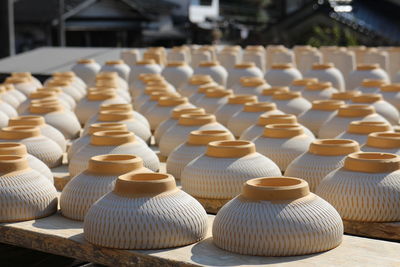 Close-up of containers