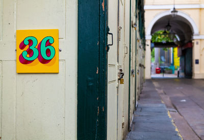 Close-up of closed door