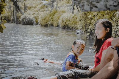 People enjoying in water