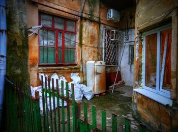 Interior of abandoned building