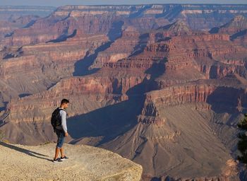 Full length of man on rock