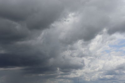 Low angle view of storm clouds in sky